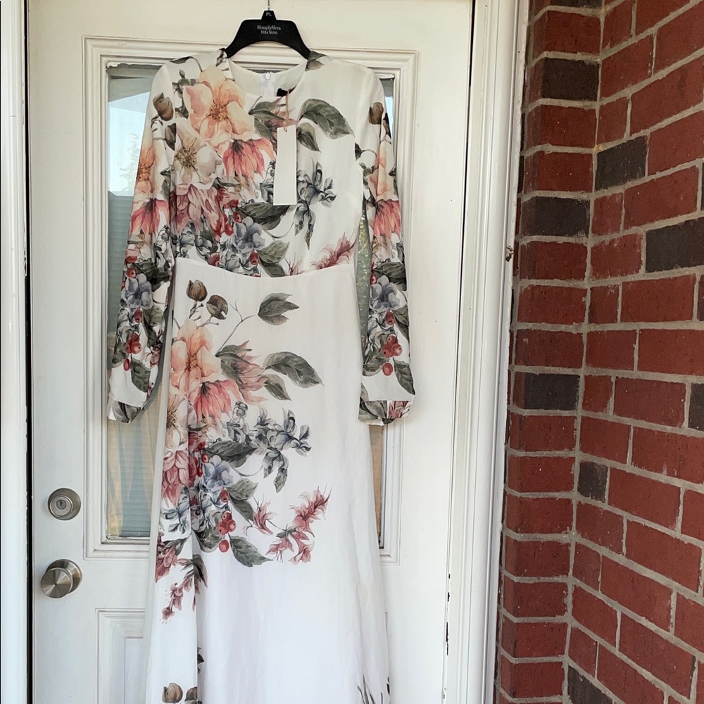 Chic Long Sleeve Floral Maxi Dress